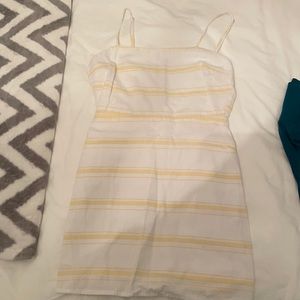 Yellow and white dress!